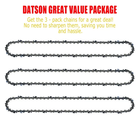 Full Chisel Chainsaw Chain 24 Inch .063 3/8 84DL For Husqvarna 372XP Jonsered 2165 Makita (3 Chains)