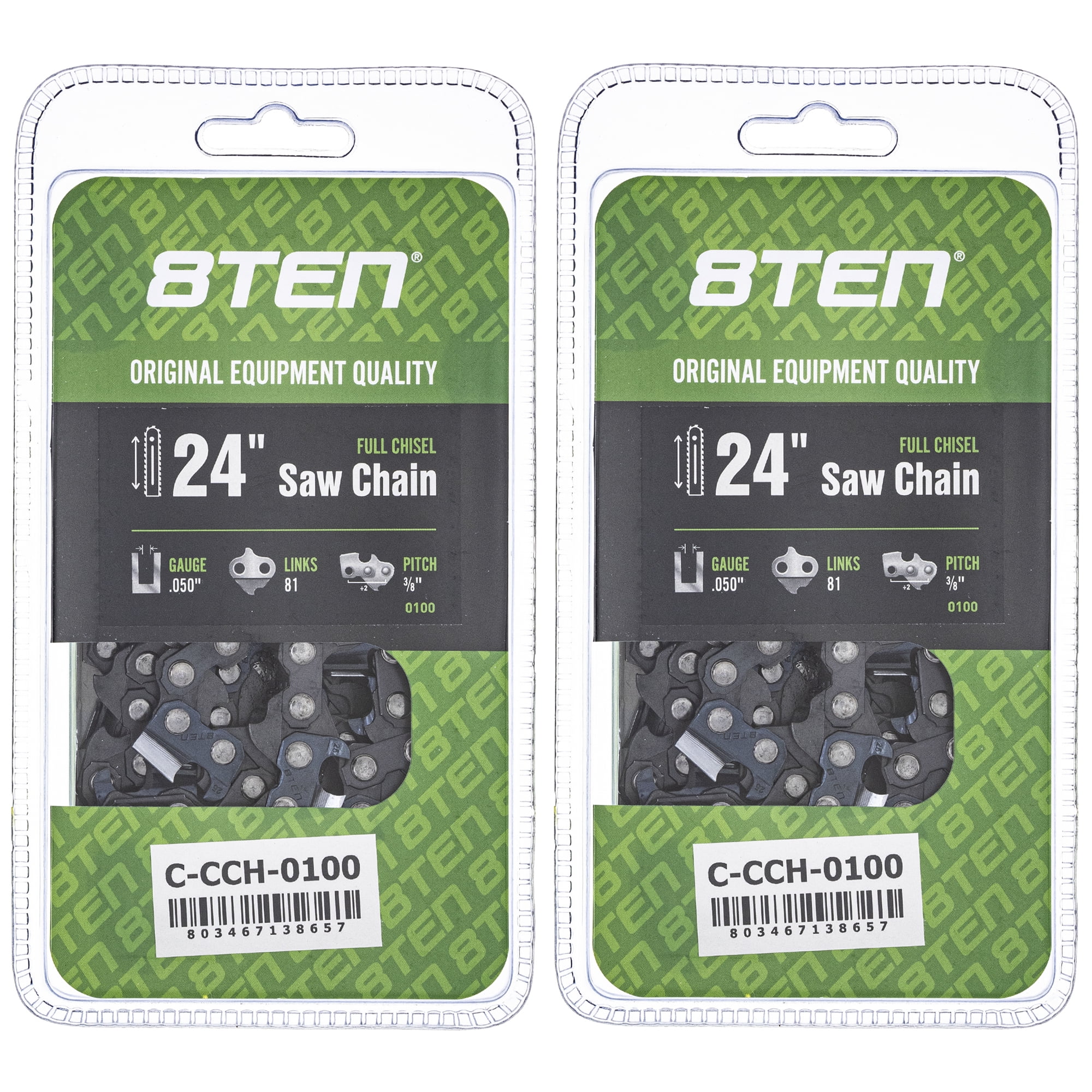 Full Chisel Chainsaw Chain 24 inch .050 3/8 81DL for Echo Jonsered 2 ...