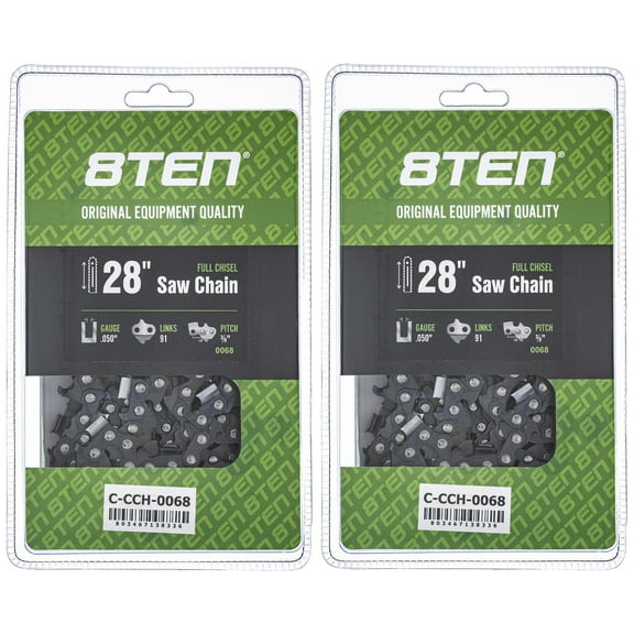 Full Chisel Chainsaw Chain 28 inch .050 3/8 91DL for Stihl MS440 MS660 2 Pack 810-CCC2280H