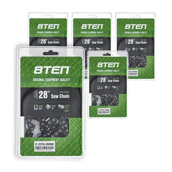 Full Chisel Chainsaw Chain 28 inch .050 3/8 92DL for McCulloch 5 Pack 810-CCC2200H