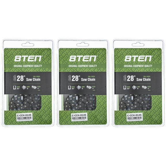 Full Chisel Chainsaw Chain 28 inch .063 3/8 92DL for Stihl MS 441 660 661 3 Pack 810-CCC2367H