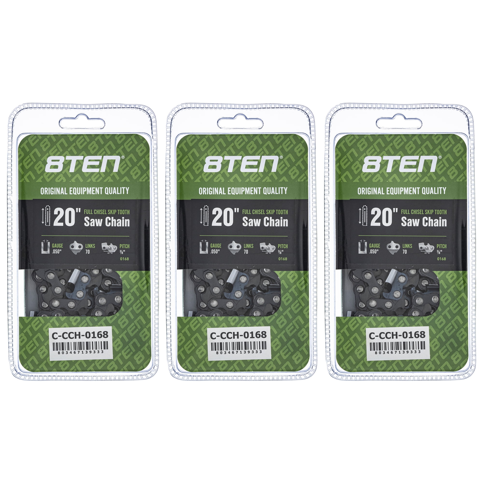 Full Chisel Skip Tooth Chainsaw Chain 20 inch .050 3/8 70DL for Echo 3