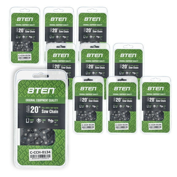 Full Chisel Skip Tooth Chainsaw Chain 20 inch .063 3/8 72DL for Stihl 10 Pack 810-CCC2356H