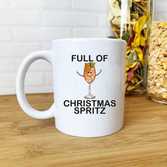 Full Of Christmas Spritz Mug Funny Christmas Mugs Kids Christmas Mugs Women's Gifts for Christmas Snowman Mugs Christmas Gifts Winter Mug Xmas Coffee Cup Mens Gifts for Christmas