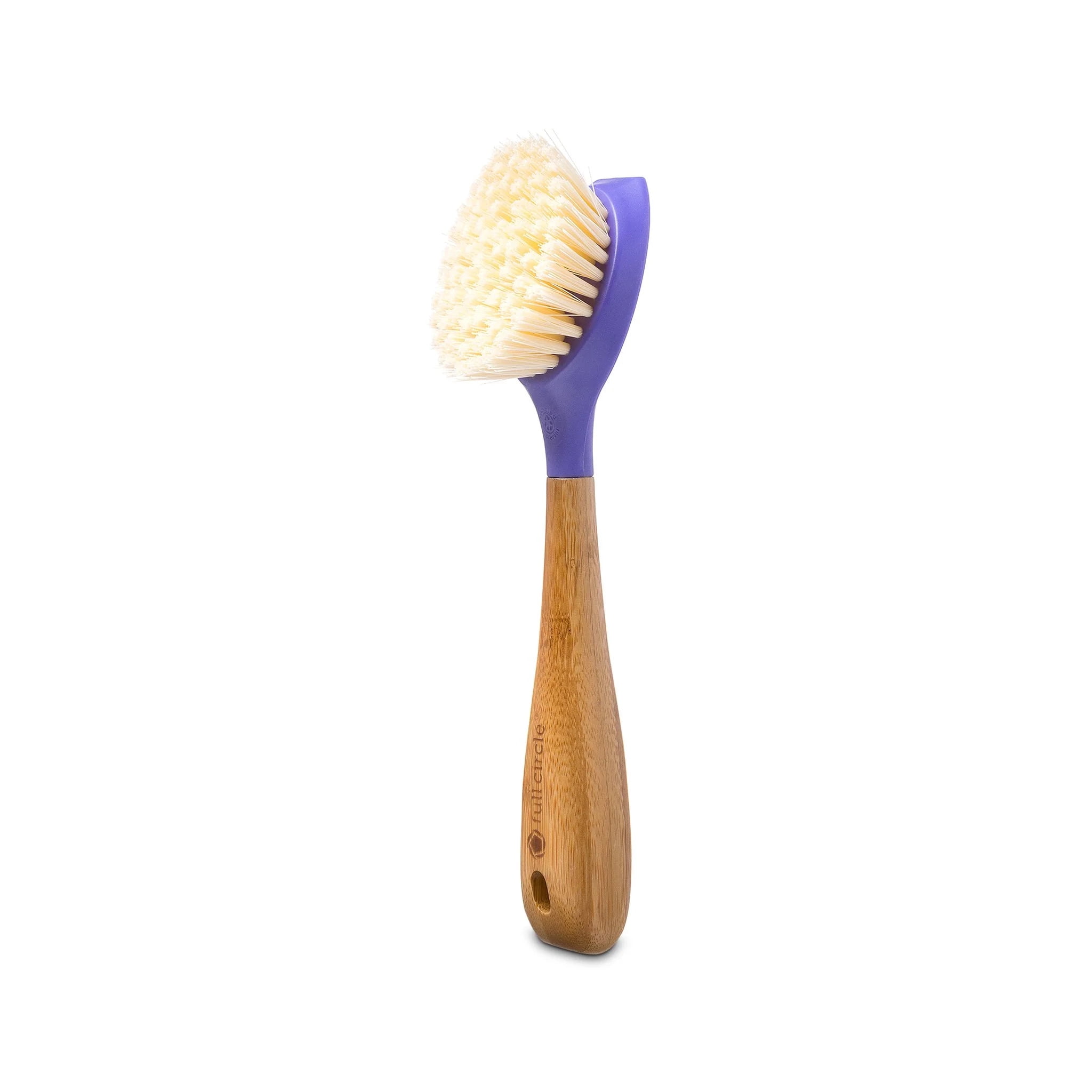 Full Circle Be Good Bamboo Recycled Plastic Dish Brush Non Stick Cookware Safe Purple