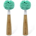 thumbnail image 1 of Full Circle Crystal Clear 2.0 Replaceable Bamboo Handle Glassware & Dish Cleaning Sponge, One Size, White 2 Packs, 1 of 10