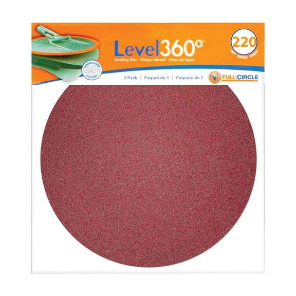 full circle international inc. sd220-5 8-3/4- level360 sanding disc 220 grit