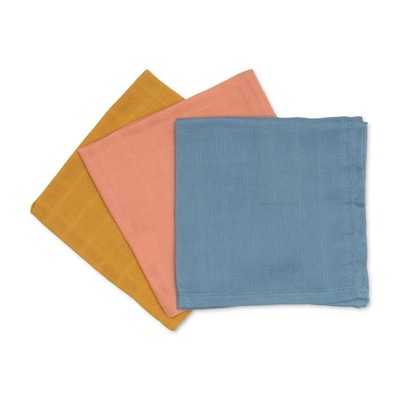 Full Circle Kind Collection Certified Organic Kitchen Dish Cloths - Set of 3 Assorted Colors