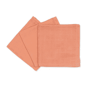 Full Circle Kind Collection Certified Organic Kitchen Dish Cloths - Set of 3 Pomegranate Pink