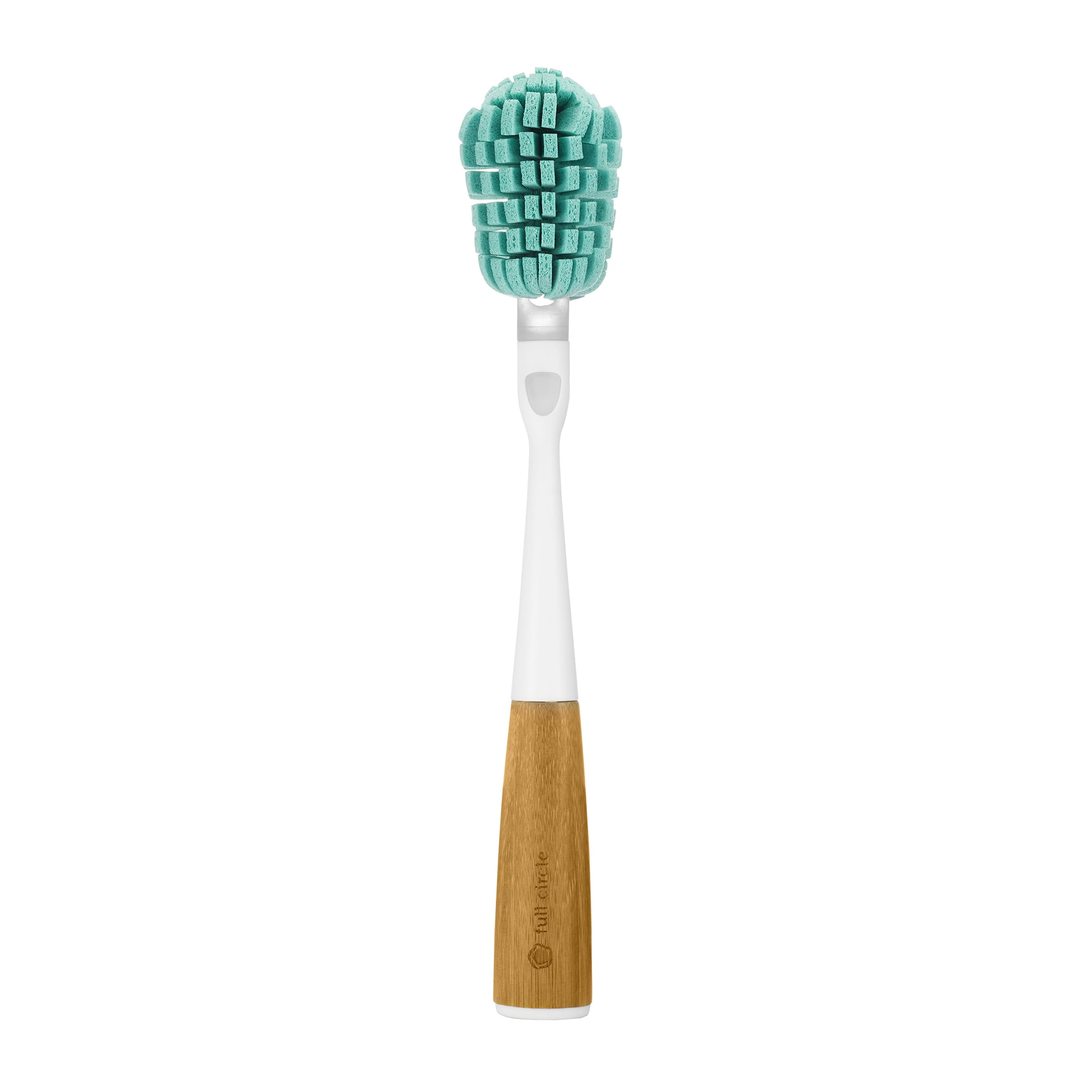 Full Circle Be Good Bamboo & Recycled Plastic Dish Brush - Safe for  Nonstick Cookware - Built In Scraper - White 
