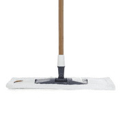 Full Circle Mighty Mop 2-in-1 Wet/Dry Mop - Bamboo with Washable Microfiber Head - Gray & White