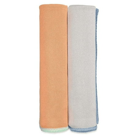 Full Circle Renew Collection Glass & Electronics Recycled Plastic Microfiber Cleaning Cloths - Set of 2 - Great for Phones & Monitors!