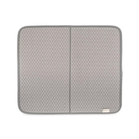 Full Circle Supermatural Recycled Plastic & Charcoal Foam Odor Absorbing Dish Drying Mat - Gray
