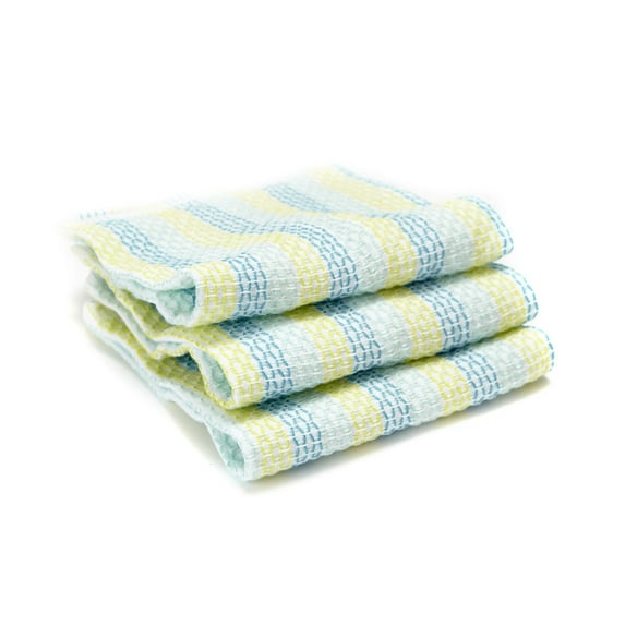 Full Circle Tidy 100% Organic Cotton Dish Cloths, Set of 3, Spring Green