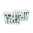 thumbnail image 1 of Full Circle ZipTuck Reusable Plastic Snack Bags Set, Cactus Party, 1 of 9
