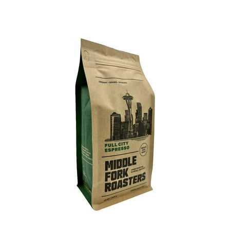 Full City Espresso - Roasted by Middle Fork Roasters - Whole Bean Coffee - 12 Ounce Bag