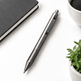 Full Click Metal Gel Ink Pen, Gunmetal, 0.7mm Refillable EDC Writing ...