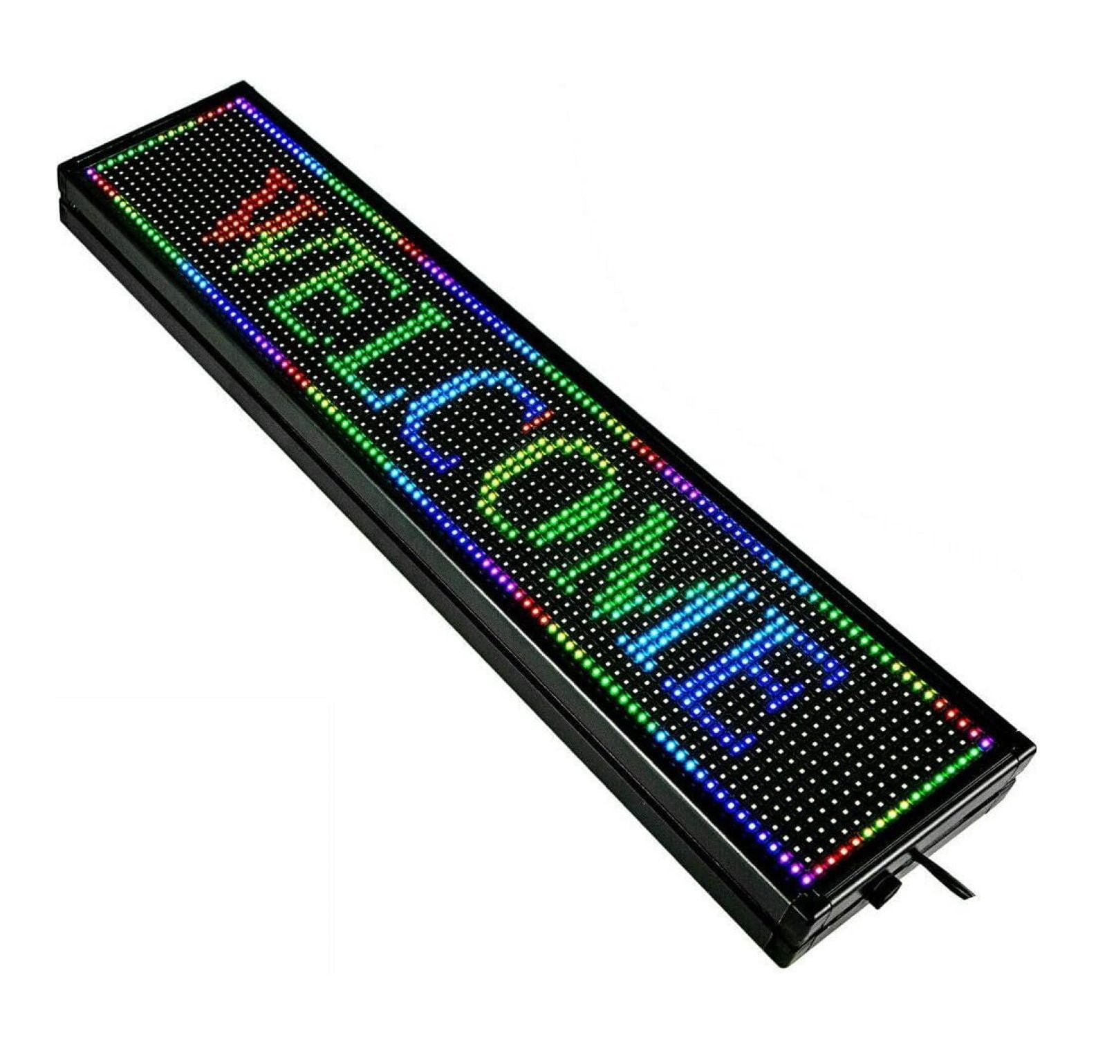 Full Color LED Sign, LED Scrolling Sign 7-Color Programble Advertising ...