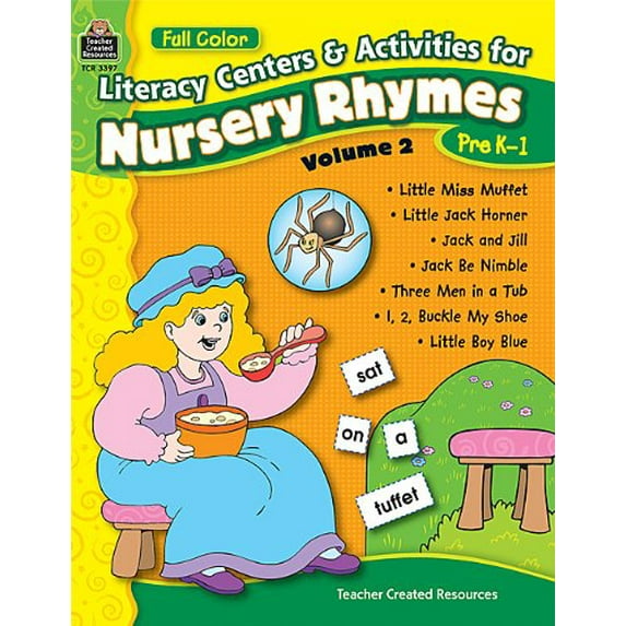 Pre-Owned Full-Color Literacy Centers & Activities for Nursery Rhymes Volume 2 (Paperback) 0743933974 9780743933971