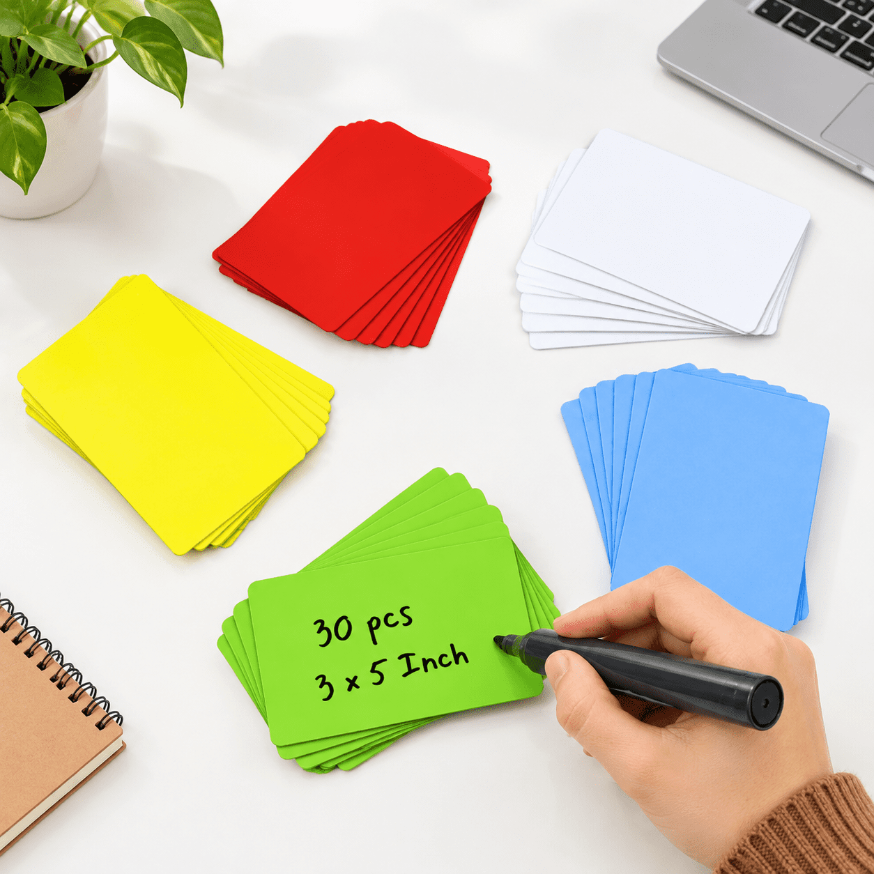 Full Colored 5 x 3 Inch Dry Erase Labels, 30-Pack Reusable Magnetic ...