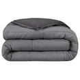 thumbnail image 1 of Full Comforter - Reversible Colors - Goose Down Alternative - Ultra-Soft - Premium 1800 Series - All Season Warmth - Bedding Comforter (Full, Grey/Forged Iron Grey), 1 of 9