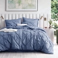 thumbnail image 1 of U by Bedsure Full Comforter Set Slate Blue, Bed in a Bag Full Size Bedding, 7 Pieces Pinch Pleat All Season Comforter with Sheets, Pillowcases & Shams, 1 of 9