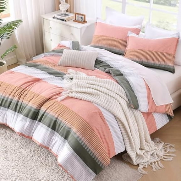 Full Comforter Set Vanilla - 3 Pieces Lightweight Fluffy Bedding Comforter Sets, All Season Down Alternative Comforter (1 Comforter, 2 Pillowcases)