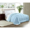 thumbnail image 1 of Full Comforter Solid Light Blue 300 GSM Plush Siliconized Microfiber Fill Duvet Insert With 1000 Thread Count Egyptian Cotton Shell Fluffy Soft with Premium Piping & Matching Pillowcases, 1 of 8