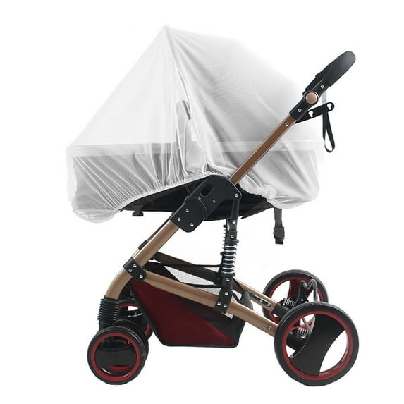 Full Cover Baby Stroller Mosquito Net 24in High 118in Perimeter Breathable Polyester Universal Fit Bug Insect Protection for Car Seat Sleeping Walks Travel Outdoor White