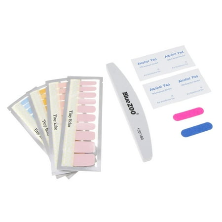 Full Cover Decoration Sticker Wraps Nail Buffer Set - #F, as described - #F, as described F