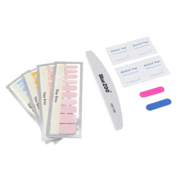 Full Cover Decoration Sticker Wraps Nail Buffer Set - #F, as described - #F, as described F