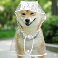 thumbnail image 1 of Full-Cover Transparent Dog Raincoat, ZzCityTK Waterproof Pet Raincoat with Reflective Strips, Breathable PVC Rain Jacket for Small Medium Large Dogs, White, 1 of 7