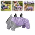 thumbnail image 1 of Full Coverage 4-Legged Dog Raincoat Waterproof All-Weather Pet Jumpsuit with Detachable Hood Anti- Dog Outfit Set for Small Medium Dogs Corgi Outdoor Walking(L), 1 of 8