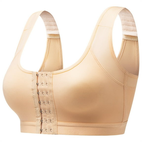 Full Coverage Bra Front Closure Postures Corrector Lightly Padded for Womens