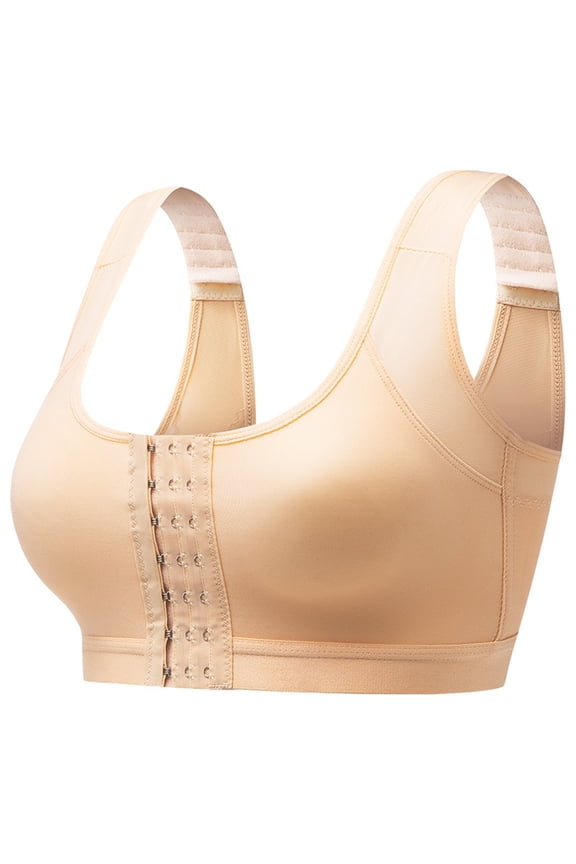 Full Coverage Bra Front Closure Postures Corrector Lightly Padded for Womens