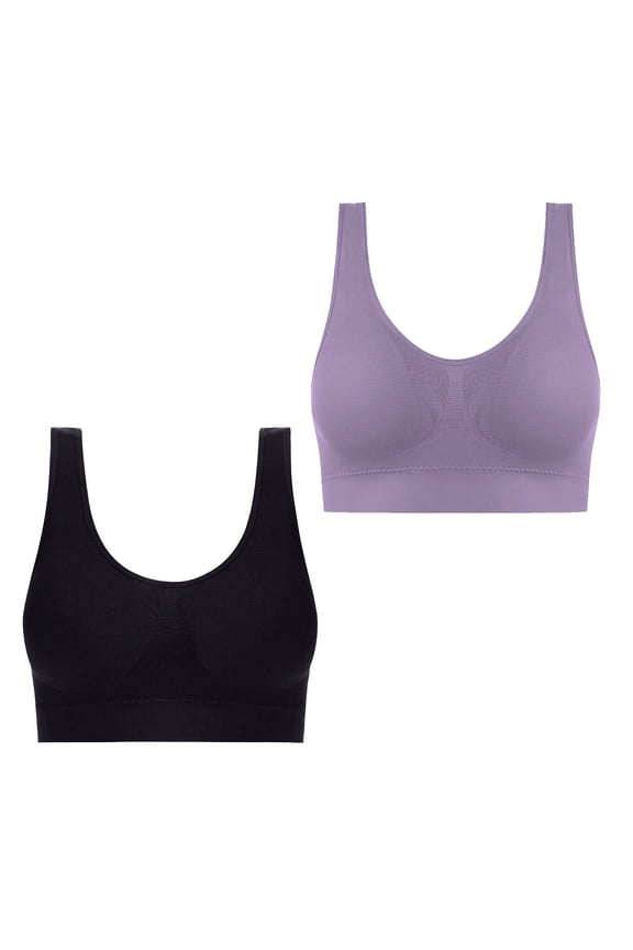 Full-Coverage Bra Women Lightly Lined Bra Feature V-Neck Longline Bra Style W-1774 Hook and Eye Closure Bras Plus Size Purple 3XL
