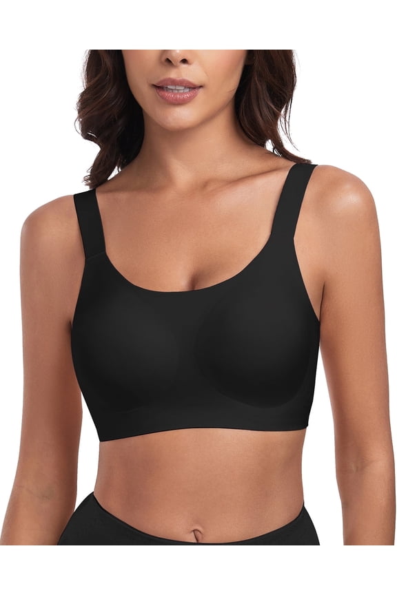 Full Coverage Bra for Women Back Smoothing Seamless Comfortable Bralette Padded Wireless Support Bra