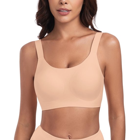 Full Coverage Bra for Women Back Smoothing Seamless Comfortable Bralette Padded Wireless Support Bra