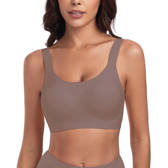 Full Coverage Bra for Women Back Smoothing Seamless Comfortable Bralette Padded Wireless Support Bra