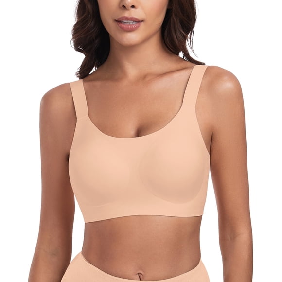 Full Coverage Bra for Women Back Smoothing Seamless Comfortable Bralette Padded Wireless Support Bra