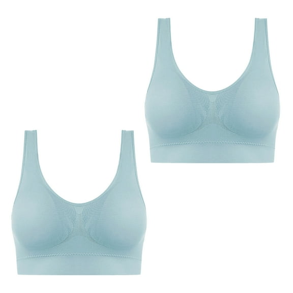 Full-Coverage Bras Women Convertible Bra Feature V-Neck Nursing Bra Style W-1769 Blue-a XXL