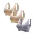 thumbnail image 1 of Full-Coverage Bras Women Pullover Bra Feature V-Neck Sport Bra Style W-912 Gray XL, 1 of 7