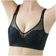 thumbnail image 1 of Full-Coverage Bras Women Seamless Bra Feature V-Neck Soft Bra Style W-1438 Black XL, 1 of 4
