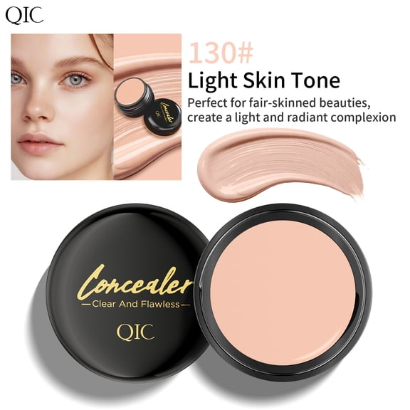 Full Coverage Concealer Balm, Lightweight Matte Finish Cream, Buildable Coverage for Dark Circles, Blemishes & Spots, Waterproof Long-Lasting Makeup for All Skin Types.