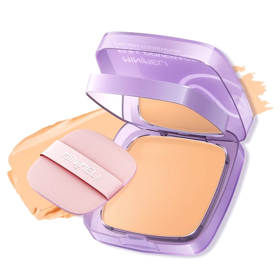 Full Coverage Creamy Foundation, Waterproof Lasting BB Cushion Always-On Buildable Foundation Makeup - Blurring, Smoothing & Nourishing (#03 Natural)