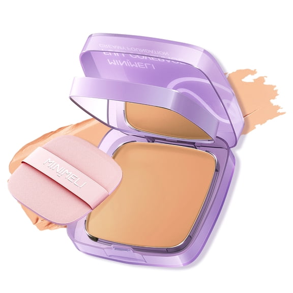 Full Coverage Creamy Foundation Waterproof with SPF 30 Long Lasting BB Cushion Always-On Buildable Foundation Makeup - Blurring, Smoothing & Nourishing (#08 Amber)