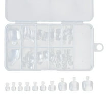 Full Coverage False Toe Nails - 100 French Size 10 False Nail Tips for Pedicures