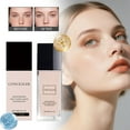 thumbnail image 1 of Full Coverage Foundation 30ml, Soft Matte Oil Control Concealer, Luxury Full Coverage, Soft Matte for Mature Skin, Smooth Skin & Long-Lasting Makeup (Ivory White), 1 of 8