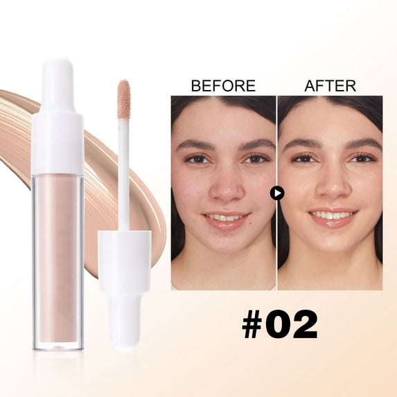 Full Coverage Liquid Concealer for Under Eye & Blemishes, Oil-Free Long-Wear Hydrating Formula, Non-Caking Dark Circle Corrector with Lightweight Breathable Feel, 5ml