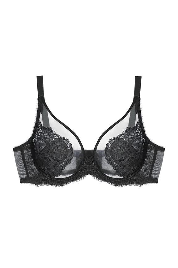 Full Coverage Minimizer Bra for Women, Underwire Support Anti Sagging Bras, Side Support Full Cup Unlined Bra for Large Bust, Daily Wear